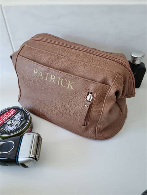 personalized toiletry bag for men.